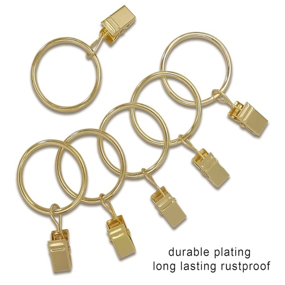 gold curtain rings, pack of 25 - Picture 5 of 8